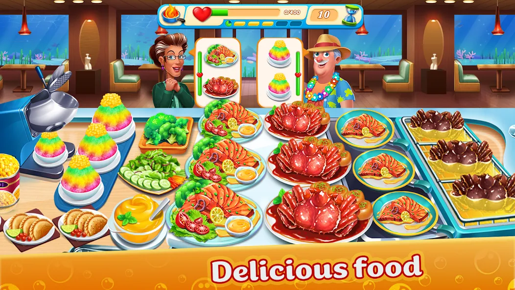 Взлом Cooking Aquarium — A Star Chef (Кукинг Аквариум)  [МОД Mega Pack] — стабильная версия apk на Андроид screen 3