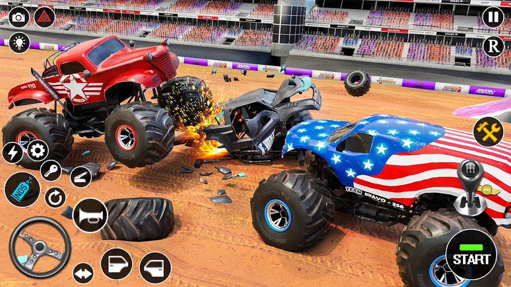 Скачать взлом Fearless US Monster Truck Game (Фирлесс ЮЭС Монстер Трак Гейм)  [МОД Menu] — последняя версия apk на Андроид screen 4