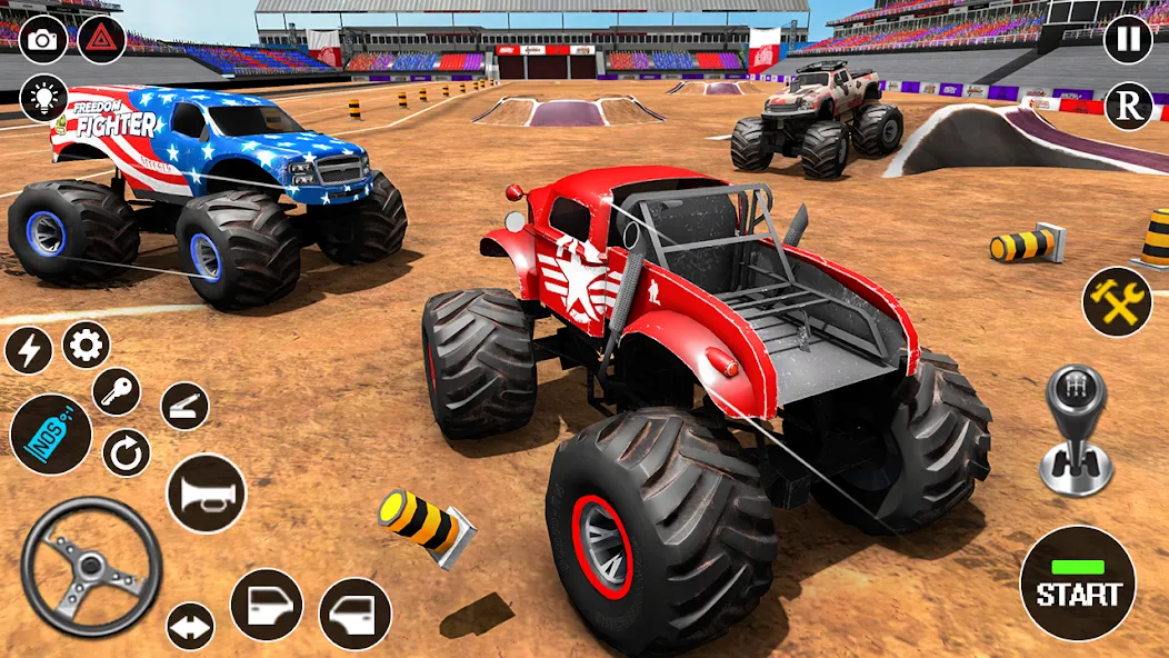 Скачать взлом Fearless US Monster Truck Game (Фирлесс ЮЭС Монстер Трак Гейм)  [МОД Menu] — последняя версия apk на Андроид screen 5