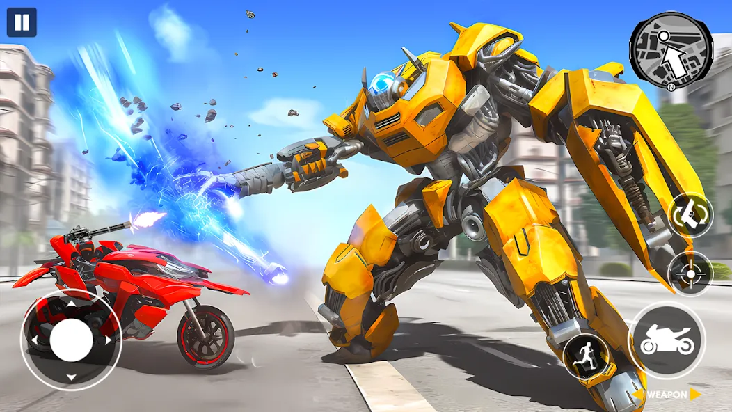 Взломанная Real Robot Bike Transform Game  [МОД Unlimited Money] — последняя версия apk на Андроид screen 4