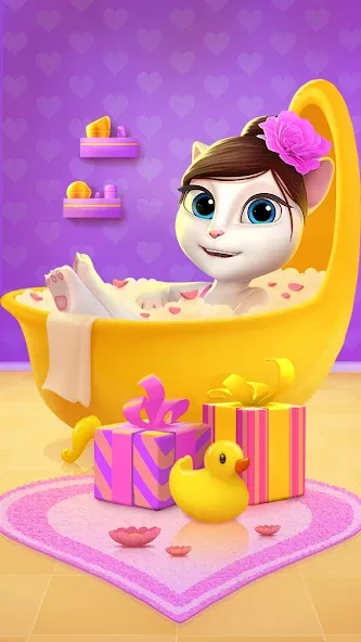 Скачать взломанную My Talking Angela  [МОД Menu] — последняя версия apk на Андроид screen 3