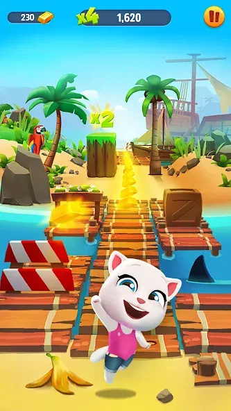 Скачать взломанную Talking Tom Gold Run  [МОД Menu] — полная версия apk на Андроид screen 2