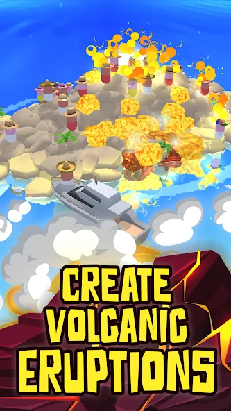 Взломанная Volcano Island — Sim Game (Вулканический остров)  [МОД Unlocked] — последняя версия apk на Андроид screen 1