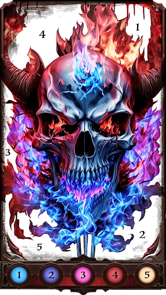 Скачать взломанную Dark, Horror Color by Number  [МОД Бесконечные монеты] — стабильная версия apk на Андроид screen 2