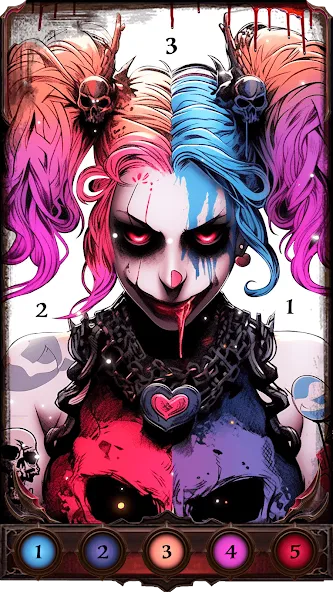 Скачать взломанную Dark, Horror Color by Number  [МОД Бесконечные монеты] — стабильная версия apk на Андроид screen 4