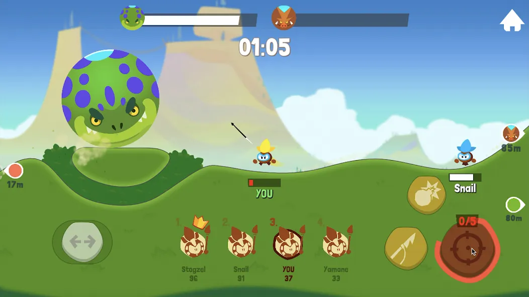 Взлом Tiny Hunters — Monsters Attack (Тини Хантерс)  [МОД Все открыто] — последняя версия apk на Андроид screen 5