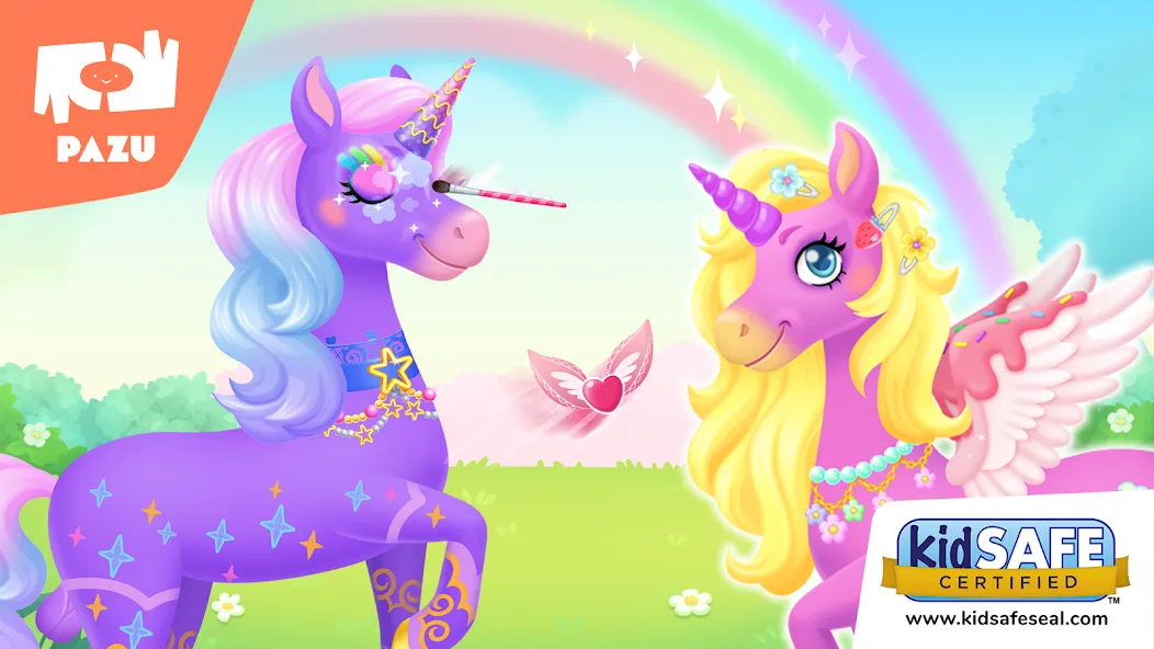 Взломанная My Unicorn dress up for kids  [МОД Mega Pack] — полная версия apk на Андроид screen 1