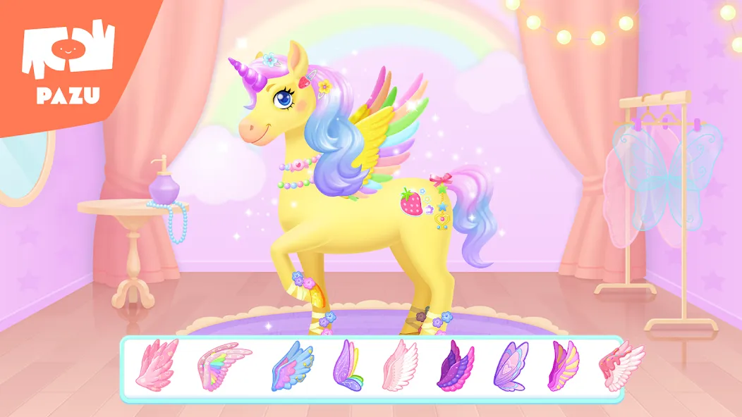 Взломанная My Unicorn dress up for kids  [МОД Mega Pack] — полная версия apk на Андроид screen 4