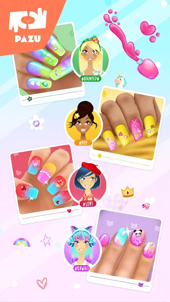 Взлом Girls Nail Salon — Kids Games  [МОД Unlocked] — последняя версия apk на Андроид screen 5