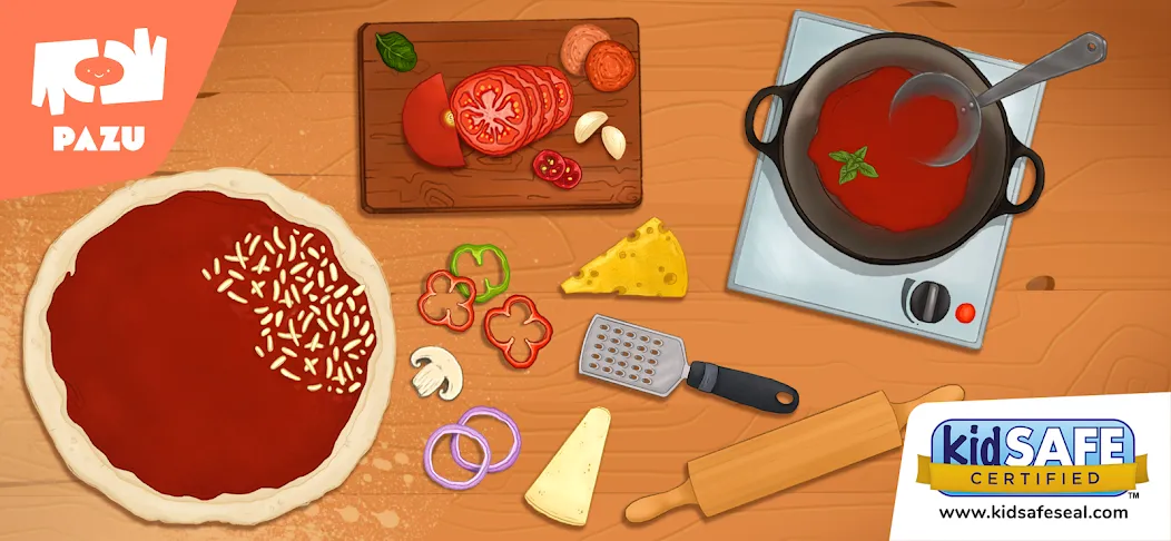 Взломанная Pizza maker cooking games  [МОД Unlimited Money] — последняя версия apk на Андроид screen 1