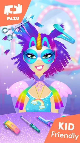 Скачать взлом Girls Hair Salon Unicorn  [МОД Бесконечные монеты] — полная версия apk на Андроид screen 3