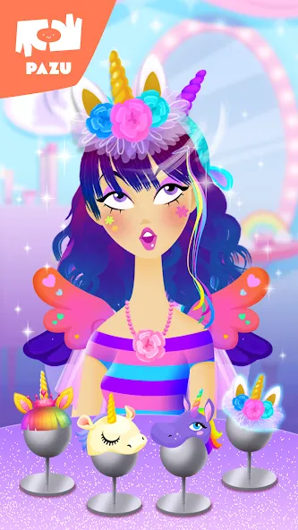 Скачать взлом Girls Hair Salon Unicorn  [МОД Бесконечные монеты] — полная версия apk на Андроид screen 5