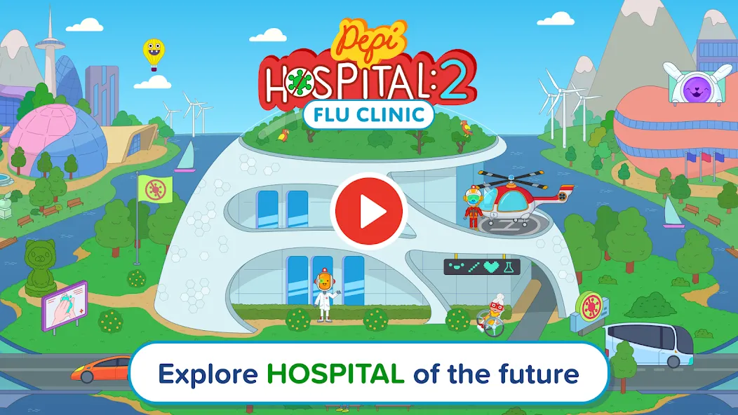 Взломанная Pepi Hospital 2: Flu Clinic (Пепи Хоспитал 2)  [МОД Unlocked] — последняя версия apk на Андроид screen 2