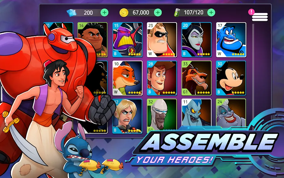 Скачать взломанную Disney Heroes: Battle Mode (Дисней Хироус)  [МОД Бесконечные монеты] — полная версия apk на Андроид screen 3