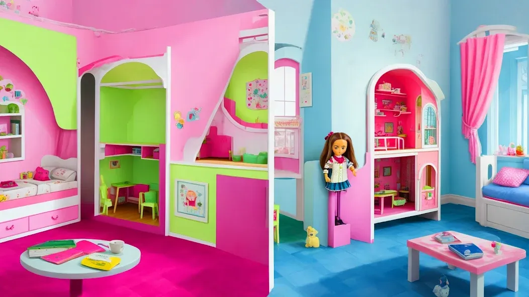 Скачать взломанную Doll House Design: Girl Games (Долл Хаус Дизайн)  [МОД Меню] — стабильная версия apk на Андроид screen 1