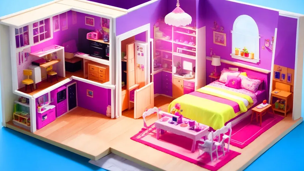 Скачать взломанную Doll House Design: Girl Games (Долл Хаус Дизайн)  [МОД Меню] — стабильная версия apk на Андроид screen 2