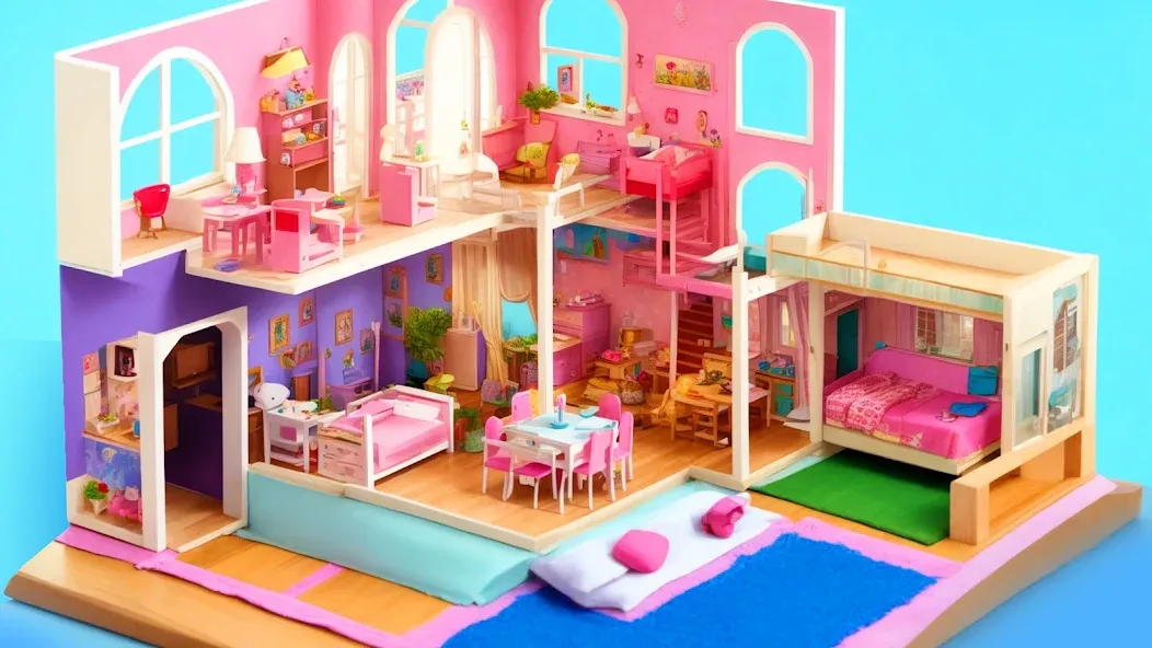 Скачать взломанную Doll House Design: Girl Games (Долл Хаус Дизайн)  [МОД Меню] — стабильная версия apk на Андроид screen 3