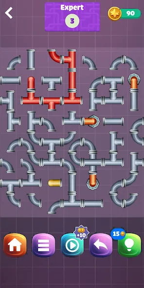 Взломанная Pipe Puzzle Connect (Пайп Пазл Коннект)  [МОД Много монет] — последняя версия apk на Андроид screen 1