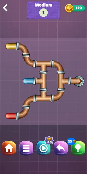 Взломанная Pipe Puzzle Connect (Пайп Пазл Коннект)  [МОД Много монет] — последняя версия apk на Андроид screen 2