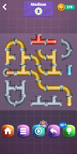 Взломанная Pipe Puzzle Connect (Пайп Пазл Коннект)  [МОД Много монет] — последняя версия apk на Андроид screen 3