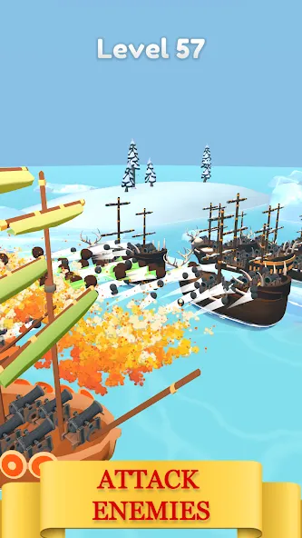 Взломанная Merge Pirates (Мердж Пираты)  [МОД Бесконечные деньги] — полная версия apk на Андроид screen 2