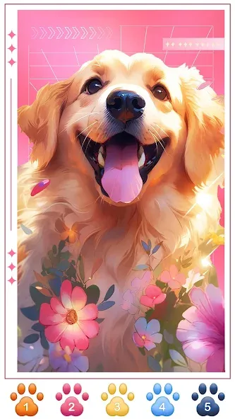 Скачать взлом Dog Coloring, Color by number  [МОД Unlocked] — полная версия apk на Андроид screen 3
