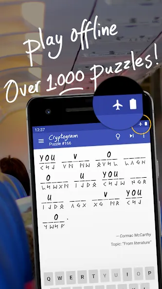 Скачать взломанную Cryptogram — puzzle quotes (Скрытограмма)  [МОД Все открыто] — последняя версия apk на Андроид screen 3