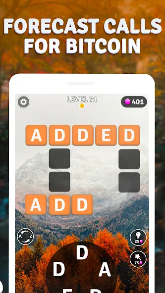 Скачать взломанную Word Breeze — Earn Bitcoin (Уорд Бриз)  [МОД Бесконечные деньги] — полная версия apk на Андроид screen 4