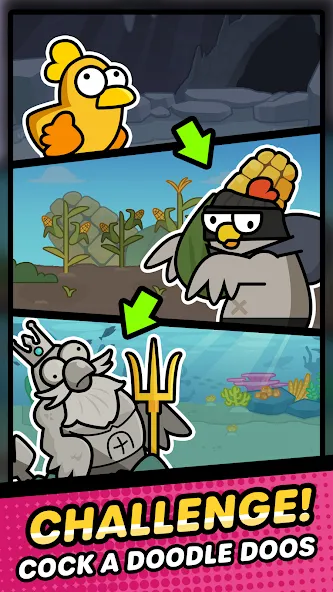 Взломанная Duck vs Chicken : Idle Defense (Дак против Чикен)  [МОД Mega Pack] — последняя версия apk на Андроид screen 5