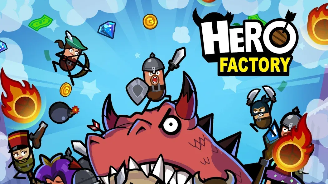 Взломанная Hero Factory — Idle tycoon (Хиро Фактори)  [МОД Много монет] — стабильная версия apk на Андроид screen 3