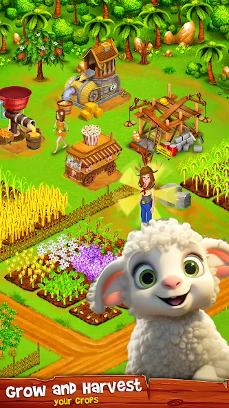 Взлом Country Valley Farming Game (Парадайз Хей Фарм Айленд)  [МОД Бесконечные монеты] — полная версия apk на Андроид screen 1