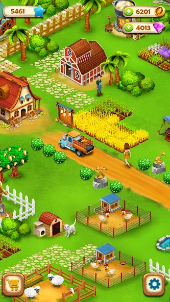 Взлом Country Valley Farming Game (Парадайз Хей Фарм Айленд)  [МОД Бесконечные монеты] — полная версия apk на Андроид screen 3