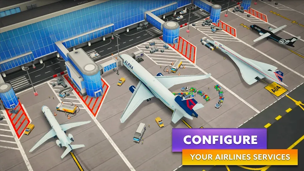 Скачать взломанную Airport Simulator: Tycoon Inc. (Эйрпорт Симулятор)  [МОД Unlocked] — стабильная версия apk на Андроид screen 3