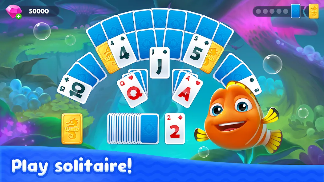 Скачать взломанную Fishdom Solitaire (Фишдом Солитер)  [МОД Бесконечные деньги] — последняя версия apk на Андроид screen 2