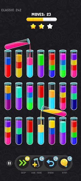 Взломанная Color Water Sort Puzzle Games (Цветные игры сортировки воды)  [МОД Mega Pack] — полная версия apk на Андроид screen 1