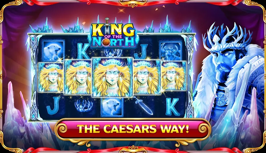 Взломанная Caesars Slots: Casino Games (Сизарс Слотс)  [МОД Mega Pack] — последняя версия apk на Андроид screen 3