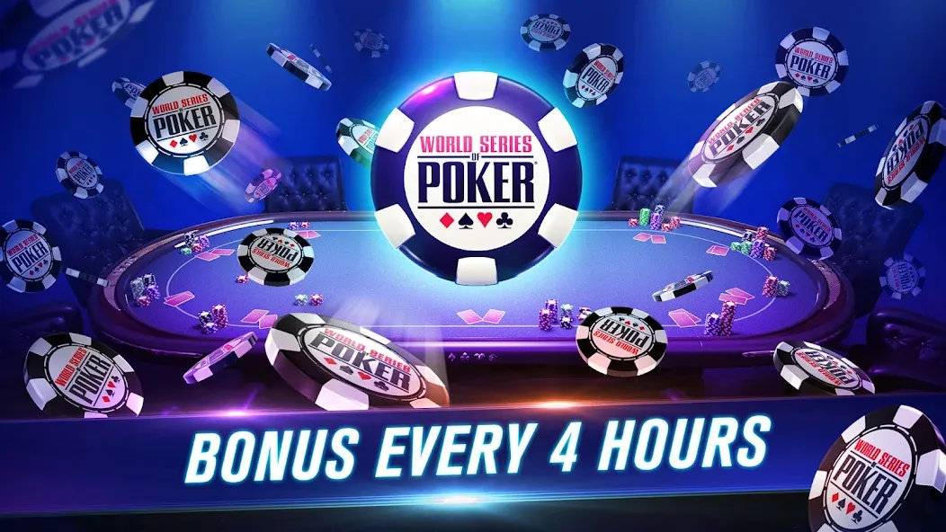 Скачать взломанную WSOP Poker: Texas Holdem Game (ВСОП Покер)  [МОД Все открыто] — последняя версия apk на Андроид screen 2