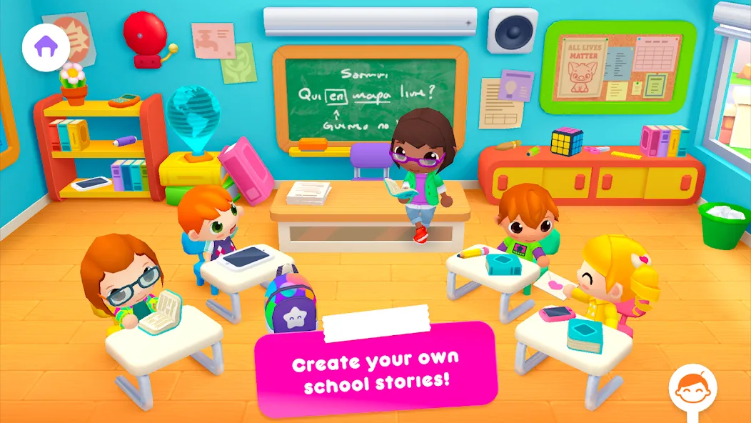 Скачать взломанную Sunny School Stories (Санны Скул Сториз)  [МОД Все открыто] — полная версия apk на Андроид screen 1