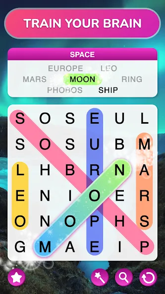 Взломанная Word Search — Word Puzzle Game  [МОД Бесконечные деньги] — стабильная версия apk на Андроид screen 2