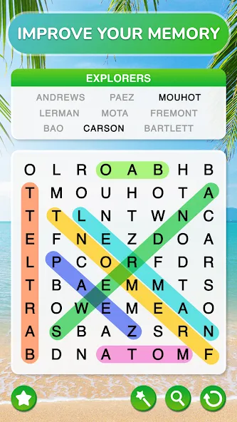 Взломанная Word Search — Word Puzzle Game  [МОД Бесконечные деньги] — стабильная версия apk на Андроид screen 5