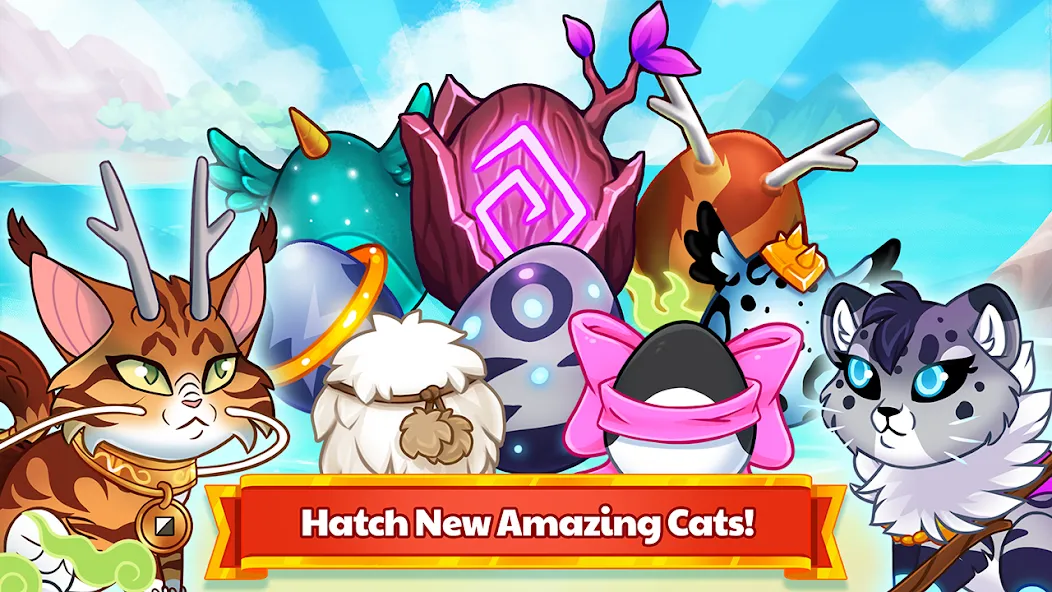 Скачать взломанную Castle Cats — Idle Hero RPG (Кэстл Кэтс)  [МОД Unlocked] — полная версия apk на Андроид screen 2