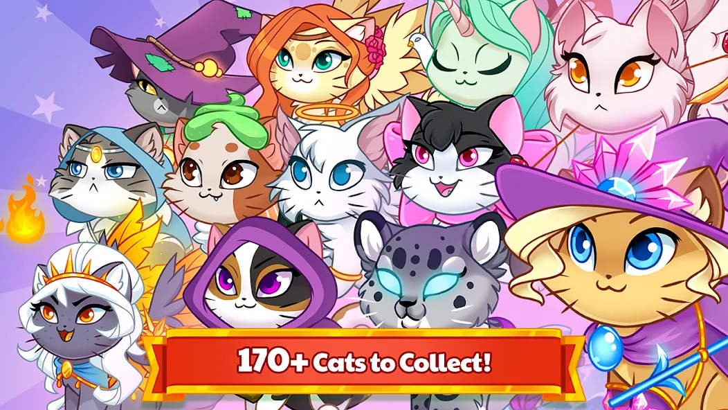 Скачать взломанную Castle Cats — Idle Hero RPG (Кэстл Кэтс)  [МОД Unlocked] — полная версия apk на Андроид screen 4