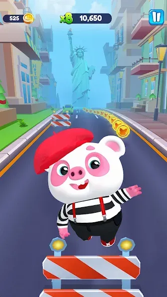 Скачать взлом Piggy Panda Run: Fun Game  [МОД Меню] — стабильная версия apk на Андроид screen 2