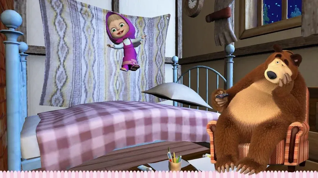 Скачать взлом Masha and the Bear: Good Night  [МОД Mega Pack] — полная версия apk на Андроид screen 3