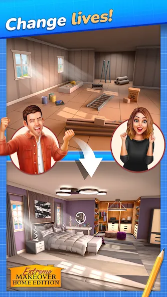 Взломанная Extreme Makeover: Home Edition (Экстриммакеовер)  [МОД Все открыто] — последняя версия apk на Андроид screen 1