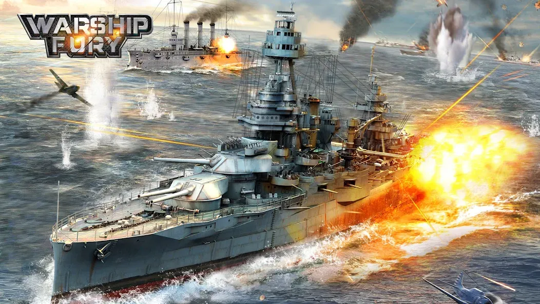 Скачать взлом Warship Fury  [МОД Бесконечные деньги] — стабильная версия apk на Андроид screen 1