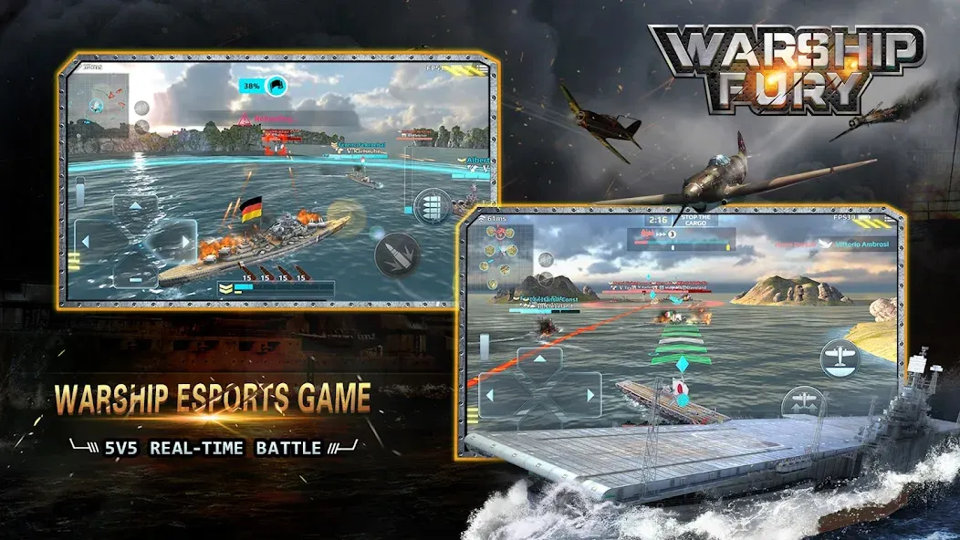 Скачать взлом Warship Fury  [МОД Бесконечные деньги] — стабильная версия apk на Андроид screen 2