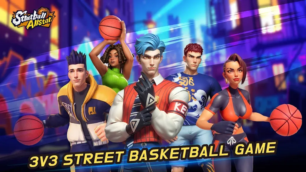 Скачать взломанную Streetball Allstar (тритбол Оллстар)  [МОД Mega Pack] — последняя версия apk на Андроид screen 1