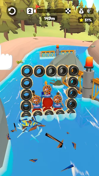 Скачать взломанную Raft Racing (ДИУАфтинг)  [МОД Много монет] — последняя версия apk на Андроид screen 4