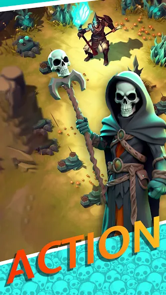 Скачать взлом Necromancer Hero: Skeletons 3D (Некромантгерой)  [МОД Бесконечные монеты] — стабильная версия apk на Андроид screen 1